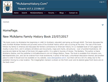 Tablet Screenshot of mcadamshistory.com